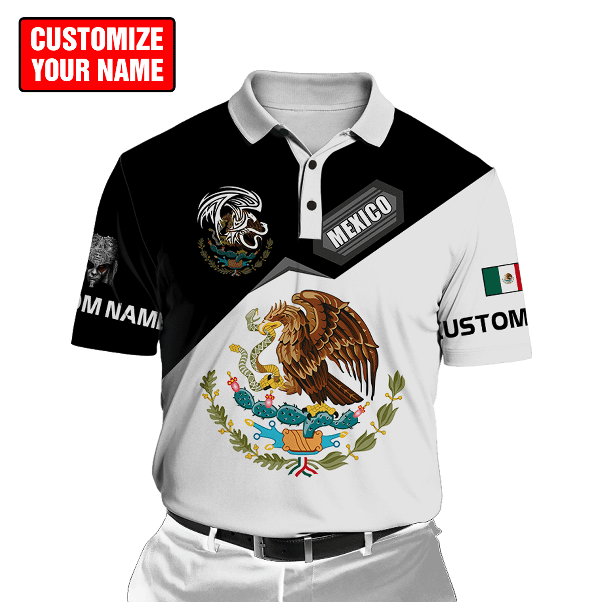 Personalized Name Mexican 3D All Over Printed Unisex Shirts
