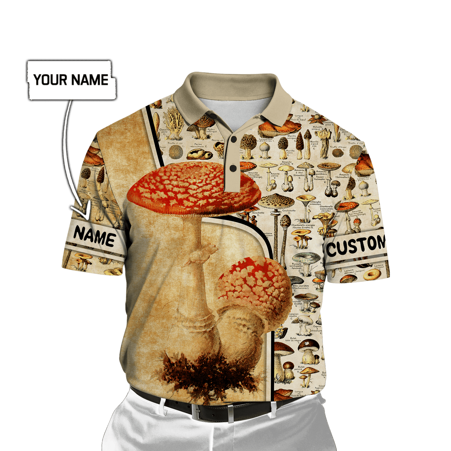 Customize Name Mushroom Hippie 3D All Over Printed Unisex Shirts