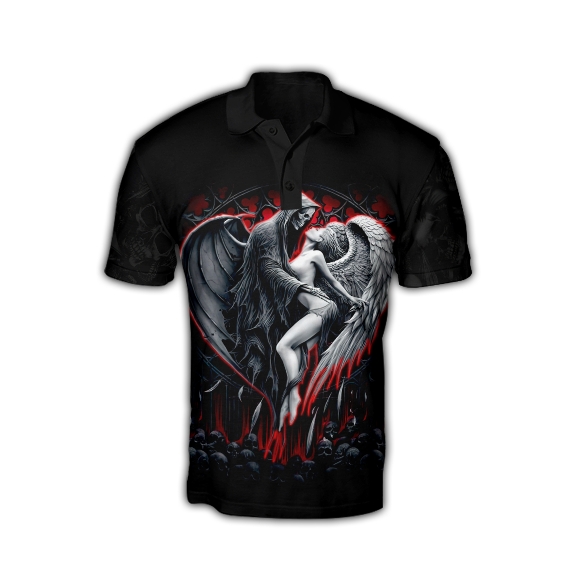 Skull And Beauty 3D Over Printed Shirt For Men And Women MH28012126
