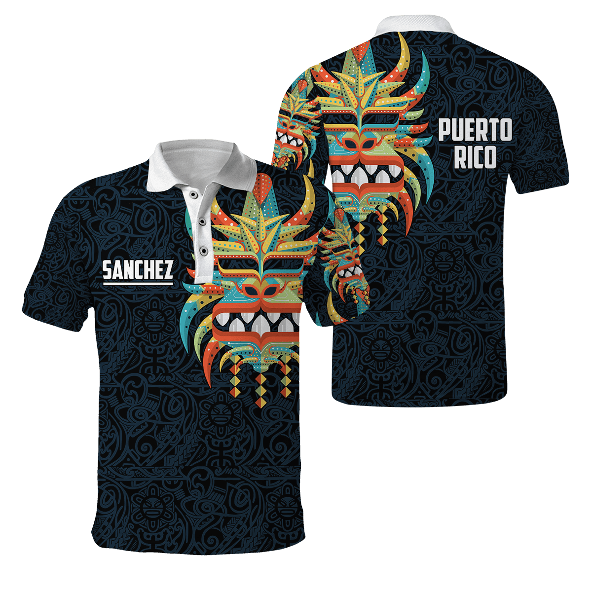 Customize Name Puerto Rico Mask Hoodie For Men And Women