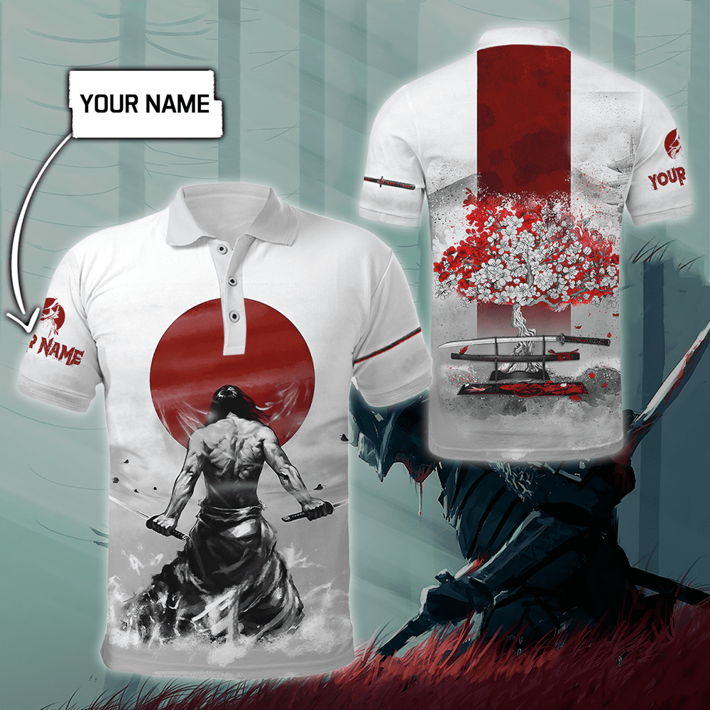 Customize Name Samurai Tattoo Japan 3D All Over Printed Unisex Shirt