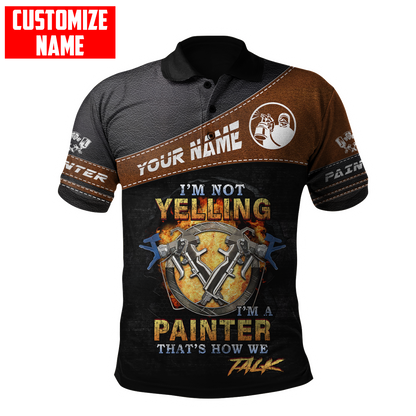Tmarc Tee Personalized Name Painter 3D All Over Printed Unisex Shirts Leather Texture Ver 2