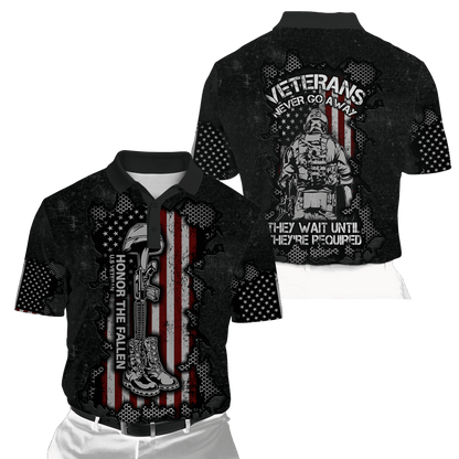 US Veteran never go away 3d printed shirts Proud Military