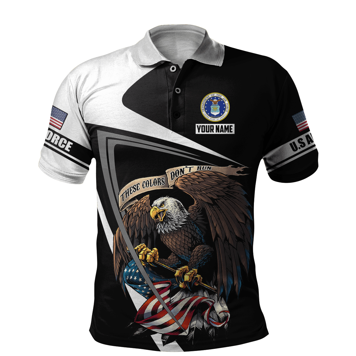 Custom name US Air Force Veteran 3D printed shirts Proud Military