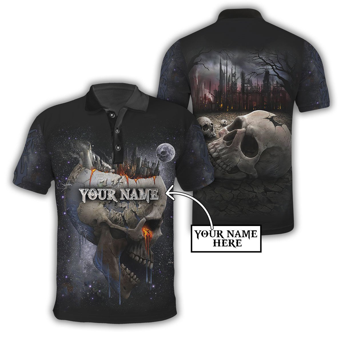 Customize Name Tattoo Skull Hoodie For Men And Women NTN15032104