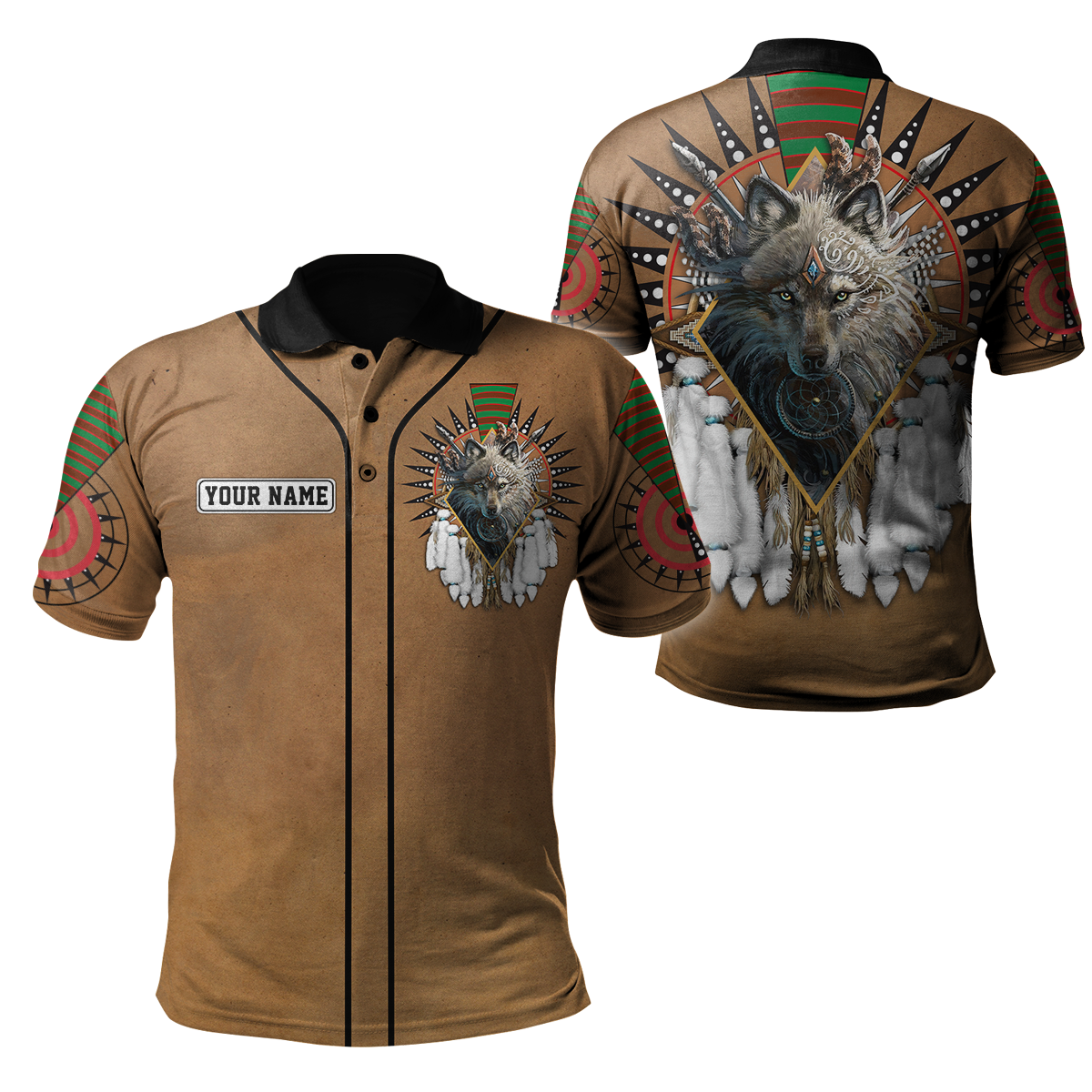 Custom Name Native American3D All Over Printed Unisex Shirts