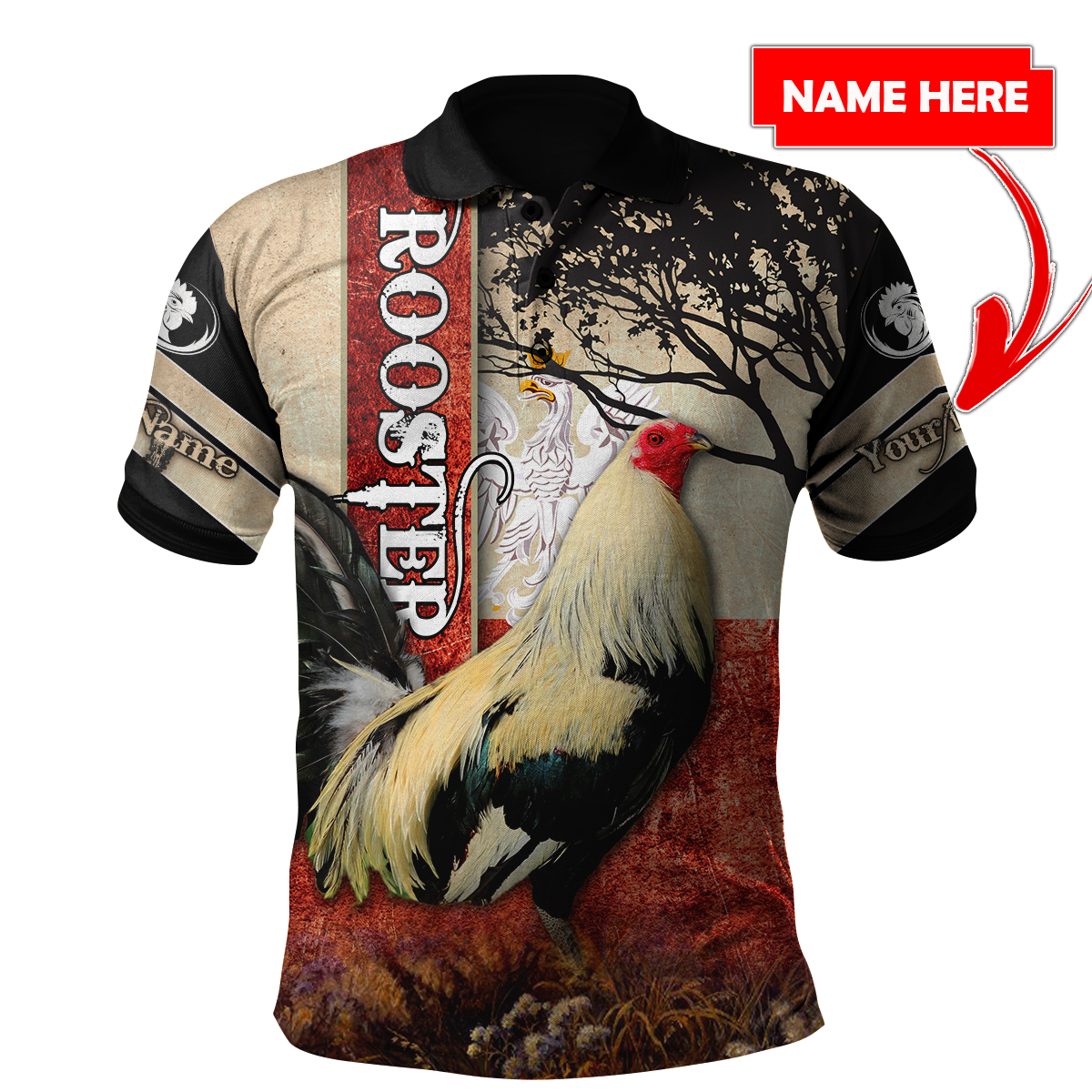 Personalized Polska Rooster 3D All Over Printed Unisex Hoodie