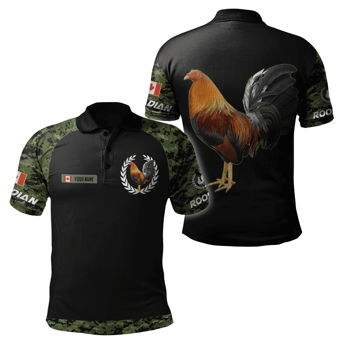 Personalized Canadian Rooster 3D Printed Unisex Shirt