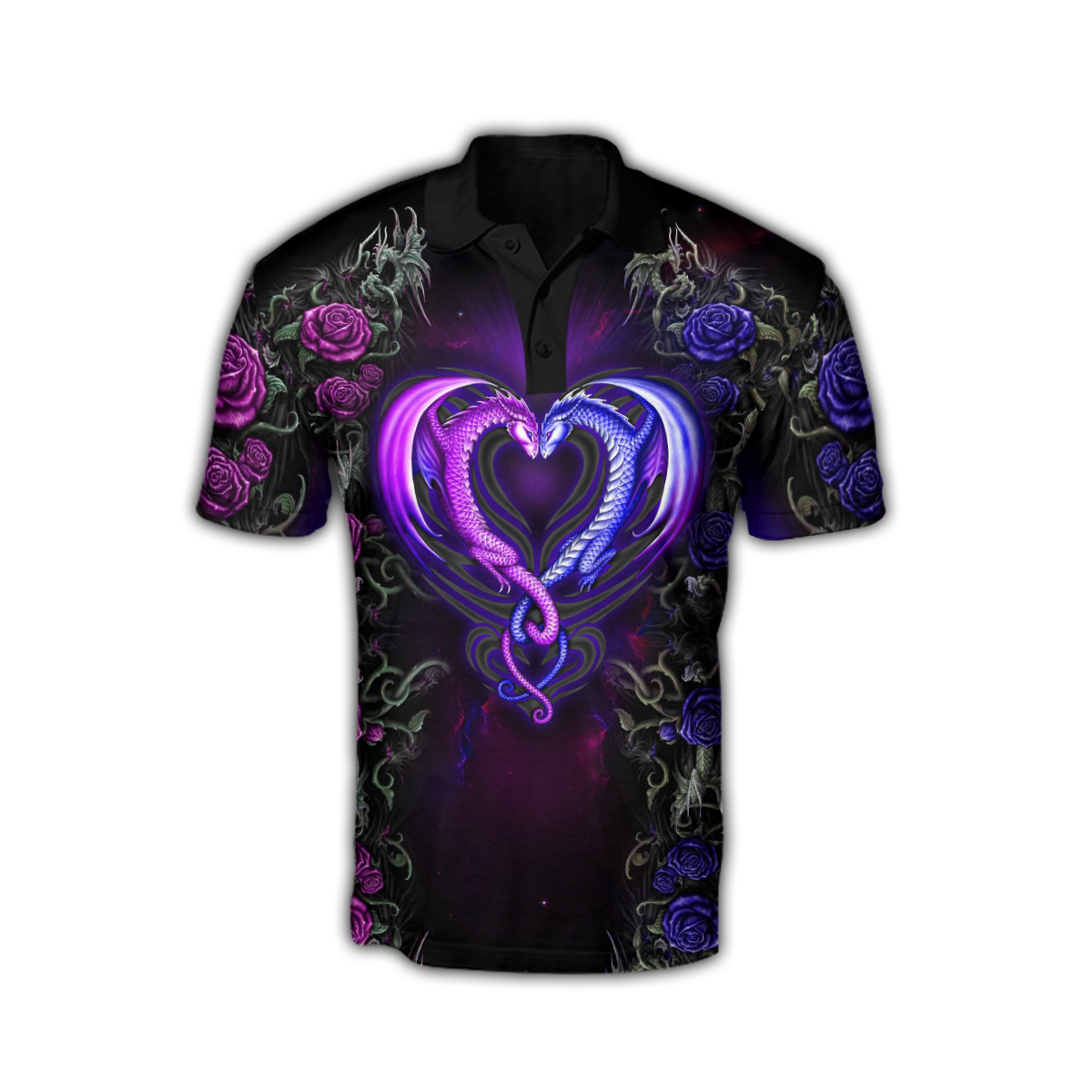 Dragon Beautiful Couples 3D Over Printed Shirt