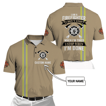 Customize Name Firefighter 3D All Over Printed Unisex Shirts