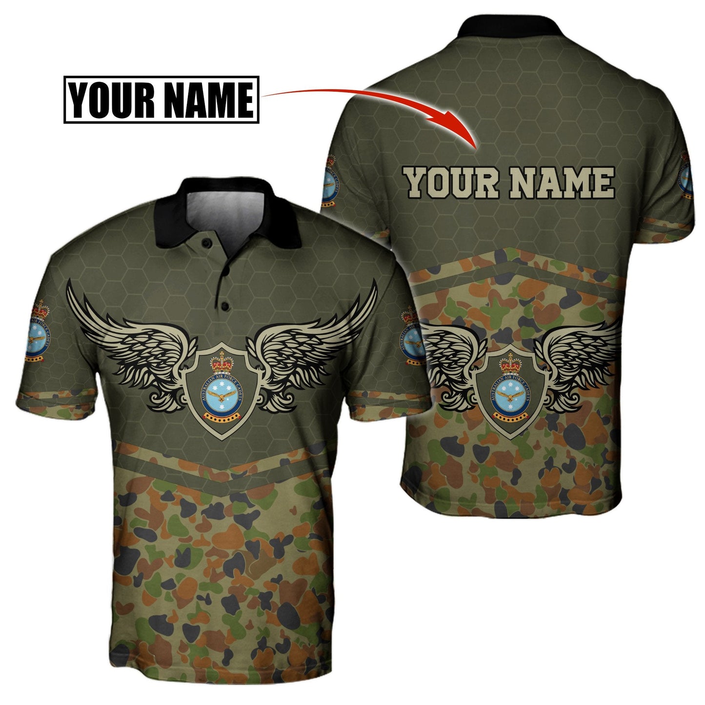 Premium Personalized Australian Air Force Camo Anzac Day 3D Printed Hoodie