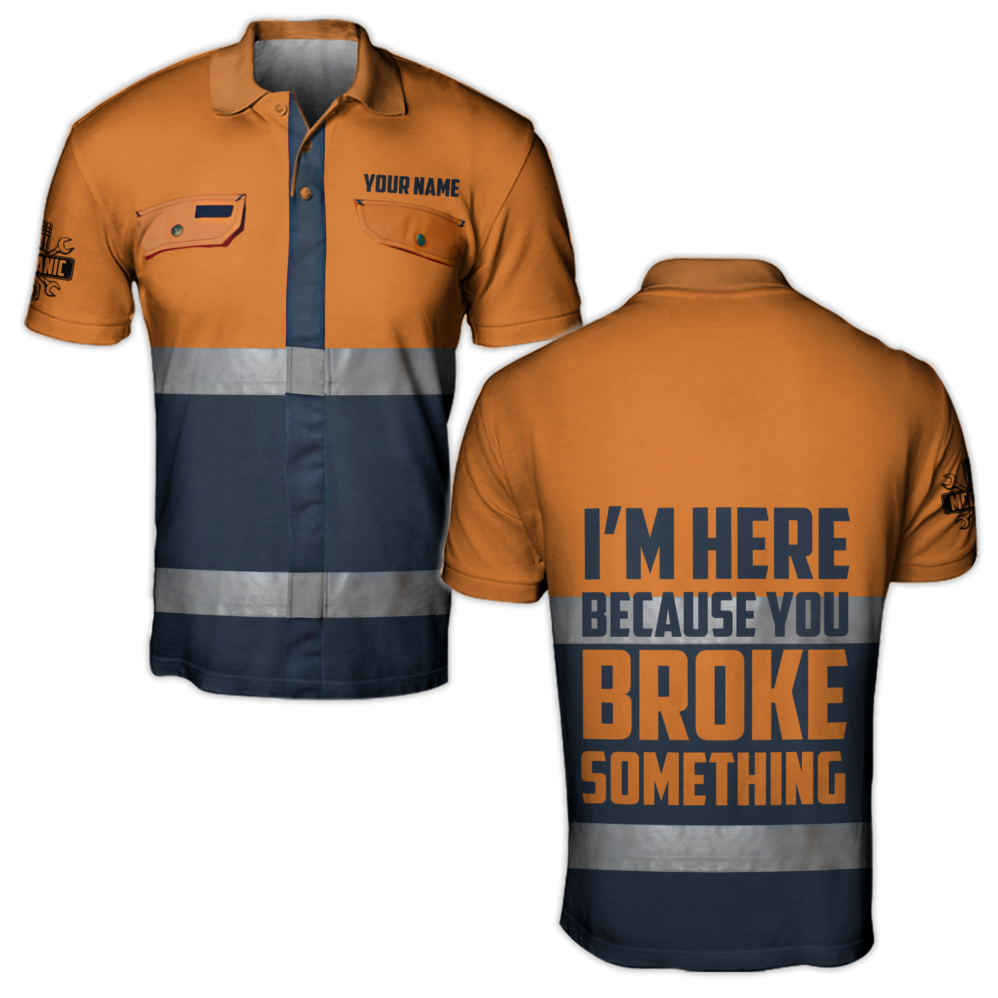 Personalized Mechanic Safety 3D All Over Printed Hoodie For Men and Women TN