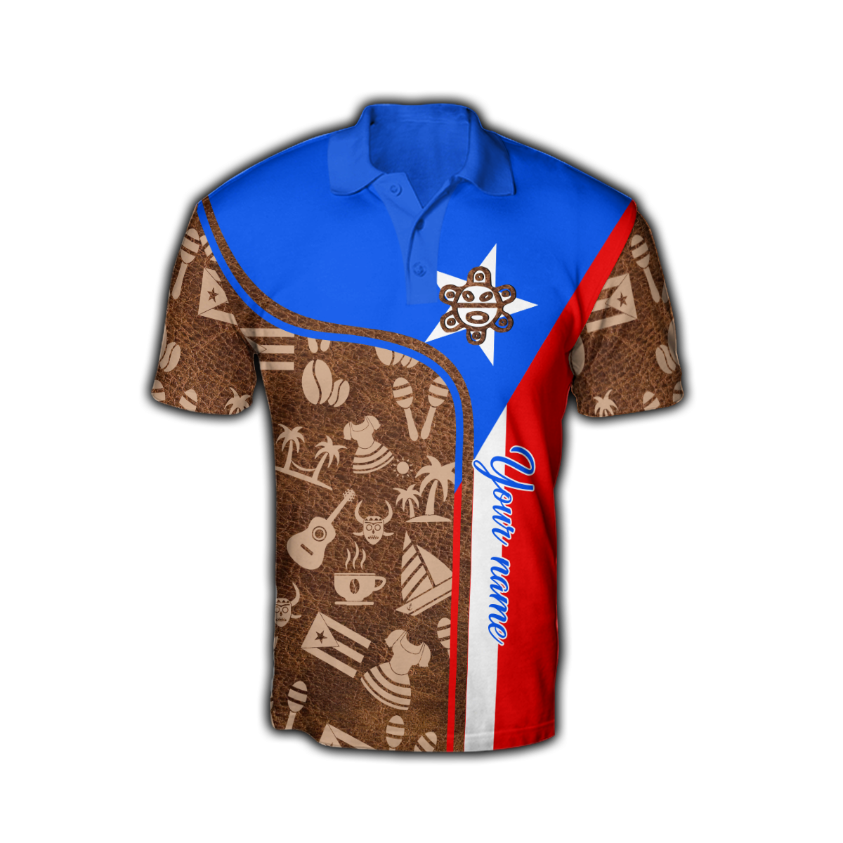 Customize Name Puerto Rico Symbol Hoodie For Men And Women