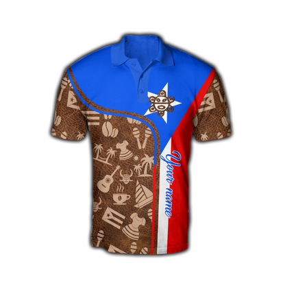 Customize Name Puerto Rico Symbol Hoodie For Men And Women