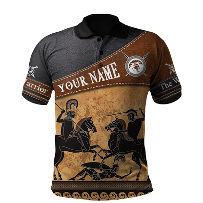 Custom name Ancient greece warrior Greek Mythology 3D print shirts