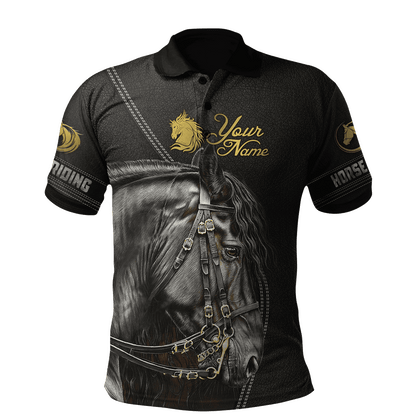 Personalized Name Rodeo 3D All Over Printed Unisex Shirts Black Horse