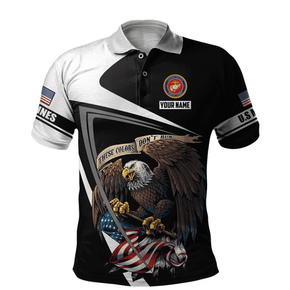 Custom name US Marine Corps Veteran 3D printed shirts Proud Military