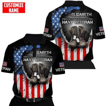 Proud To Have Served Navy Veteran 3D All Over Printed For Man And Women