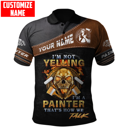 Tmarc Tee Personalized Name Painter 3D All Over Printed Unisex Shirts Leather Texture Ver 3