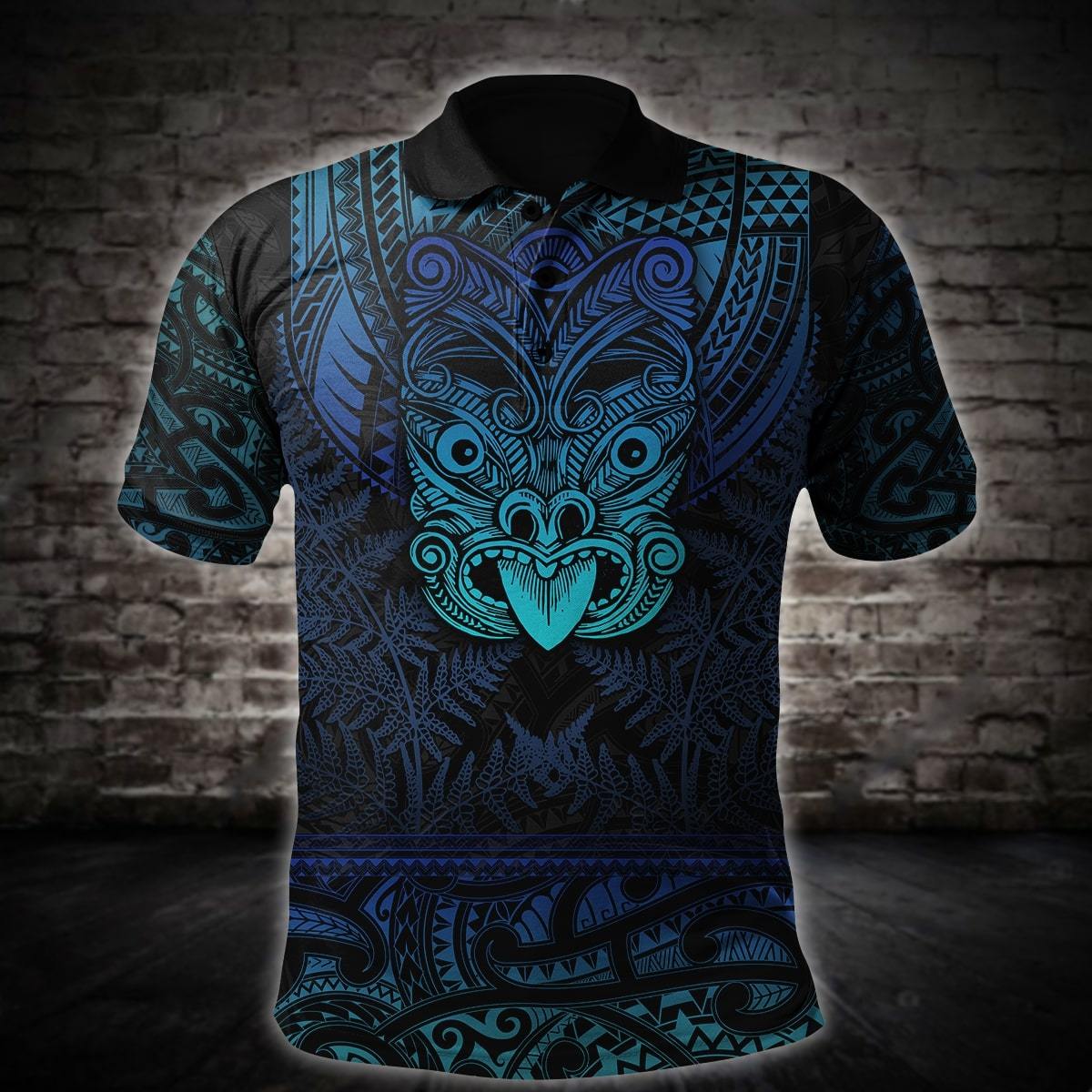 Maori Haka Dance Blue 3D Printed Unisex Shirts