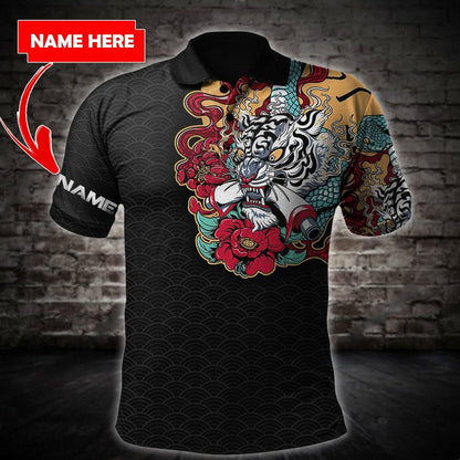 Custom Name Japanese Tiger 3D All Over Printed Unisex Shirts