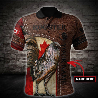 Personalized Canadian Rooster 3D Printed Unisex Shirt