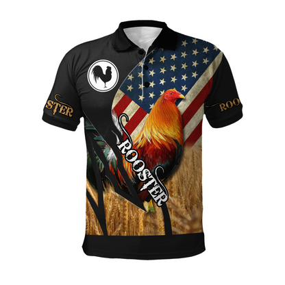 Personalized American Rooster 3D Printed Unisex Shirt