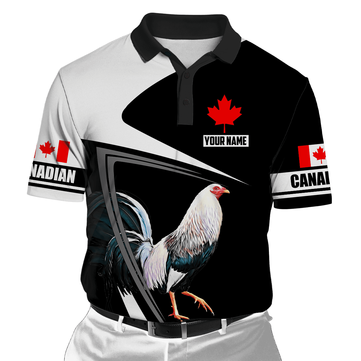 Personalized Canadian Rooster 3D Printed Unisex Shirt
