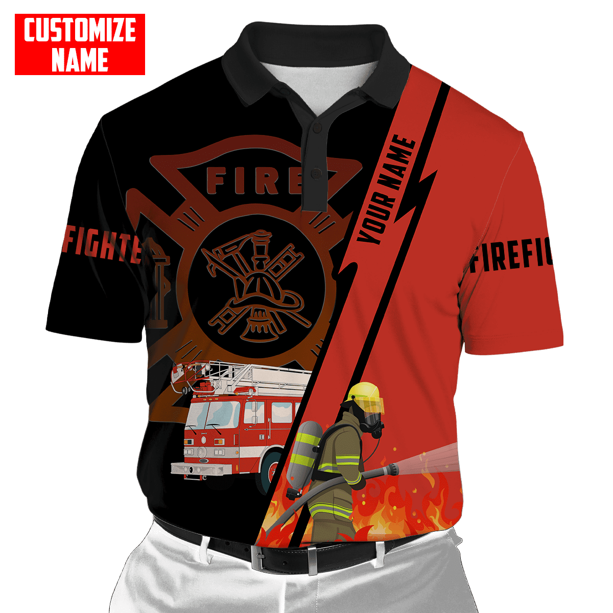 Customize Name Firefigher Hoodie For Men And Women