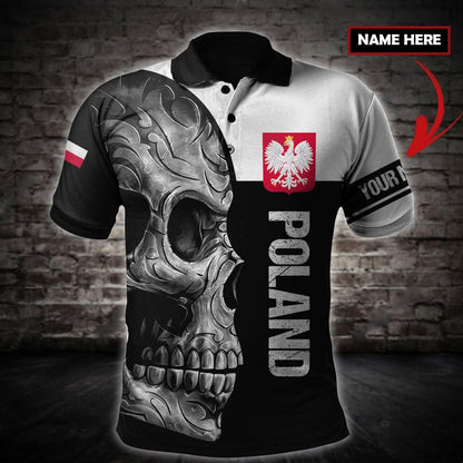 Personalized Polska Skull 3D All Over Printed Unisex Hoodie