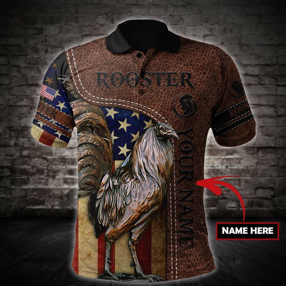 Personalized American Rooster 3D Printed Unisex Shirt