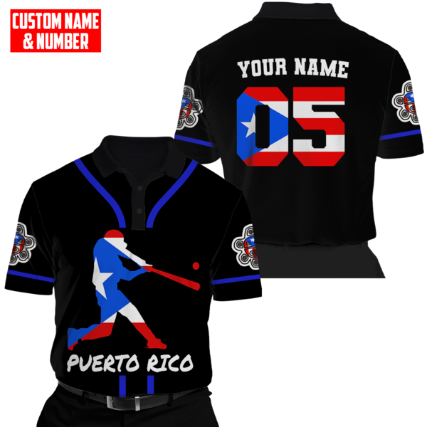 Customize Name And Number Puerto Rico 3D All Over Printed Unisex Shirts