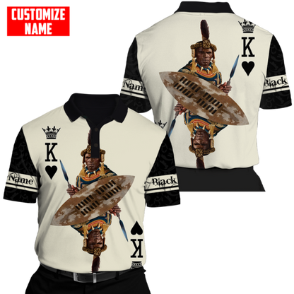 African Culture Black King Zulu Unisex Hoodie ML Personalize Name