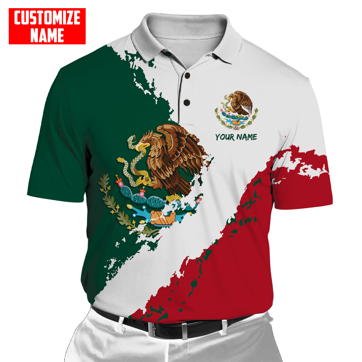 Persionalized Mexico 3D All Over Printed Unisex Shirts