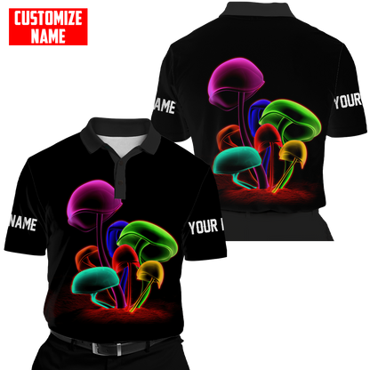 Customize Name Mushroom Hippie 3D All Over Printed Unisex Shirts