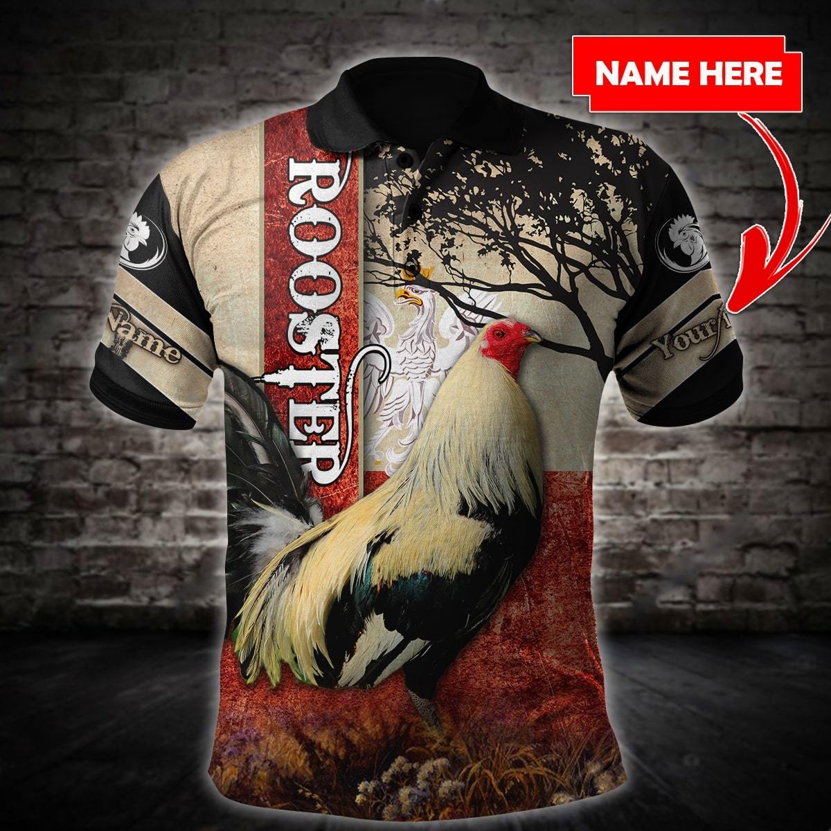 Personalized Polska Rooster 3D All Over Printed Unisex Hoodie