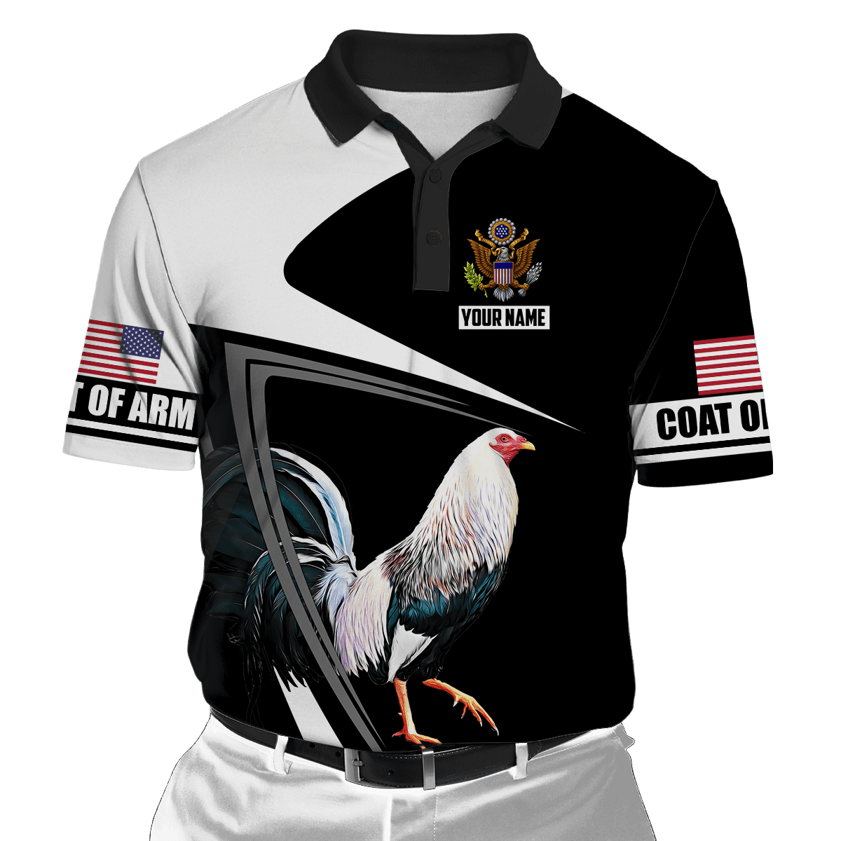 Personalized American Rooster 3D Printed Unisex Shirt
