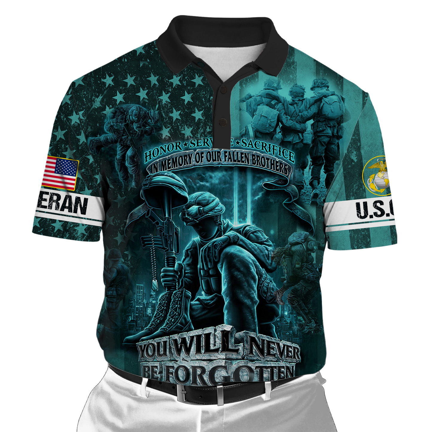 US Veteran You Will Never Be Forgotten 3D All Over Printed Unisex Shirts HN14102102