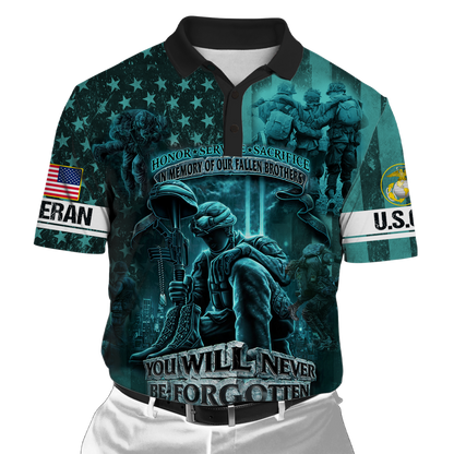 US Veteran You Will Never Be Forgotten 3D All Over Printed Unisex Shirts HN14102102