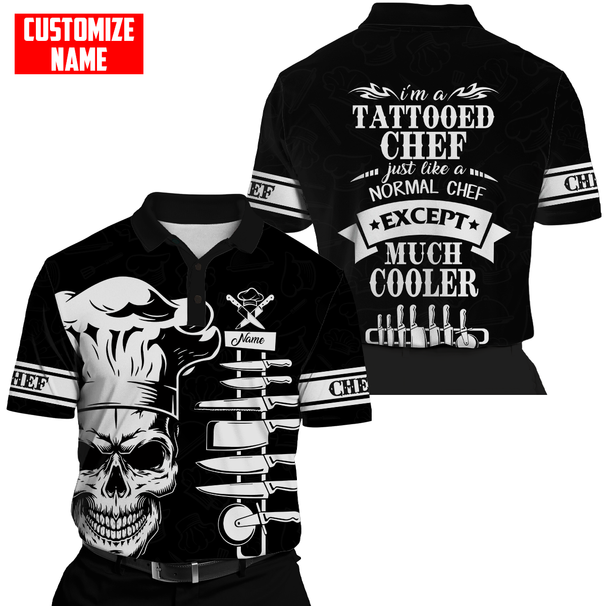 Custom Name Master Chef 3D All Over Printed Unisex Shirts