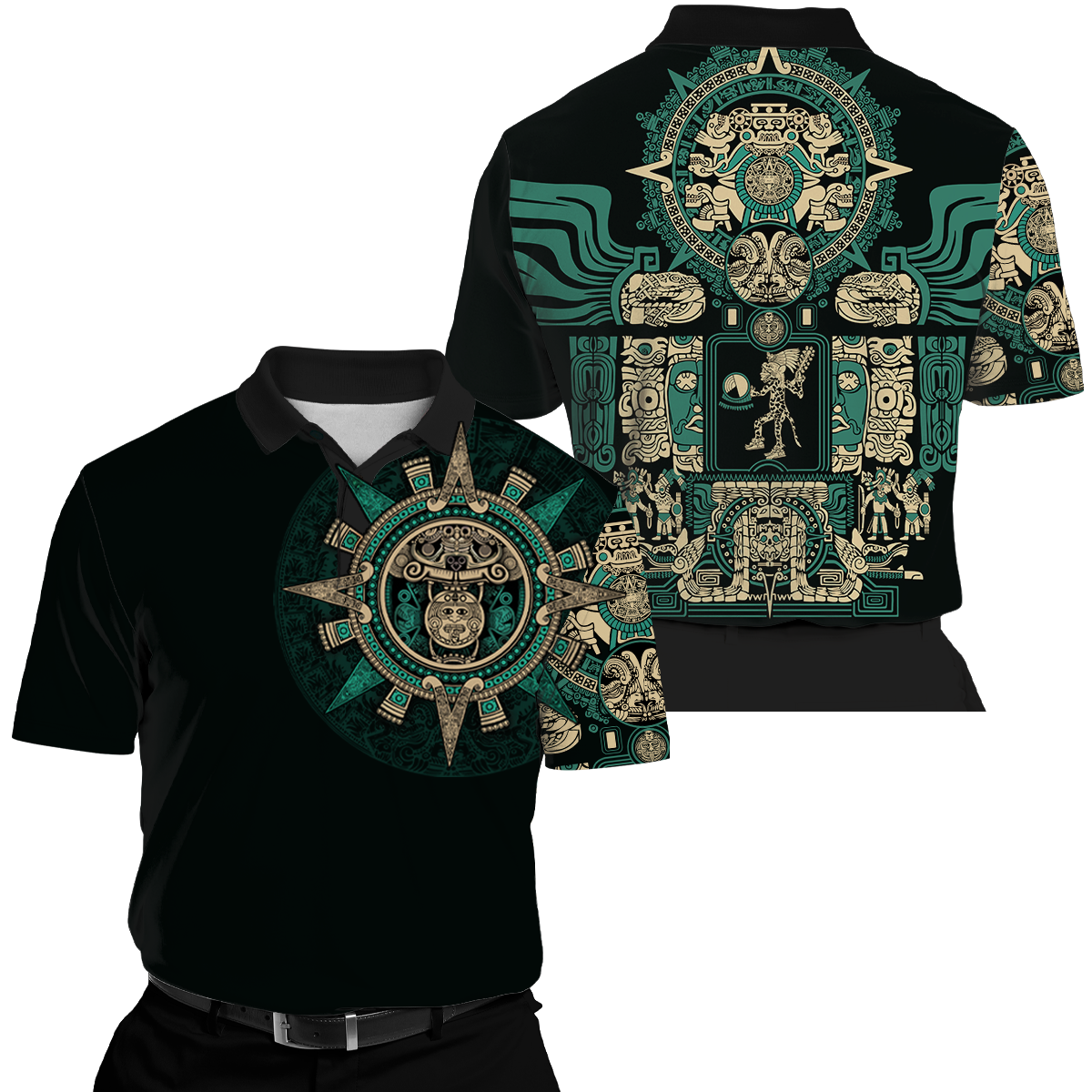 Aztec Mexican Blue 3D All Over Printed Unisex Hoodie no1