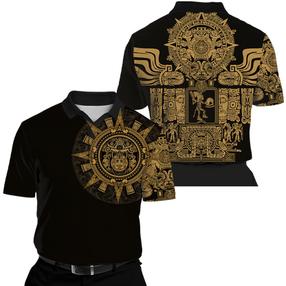 Aztec Mexican Yellow 3D All Over Printed Unisex Hoodie no2