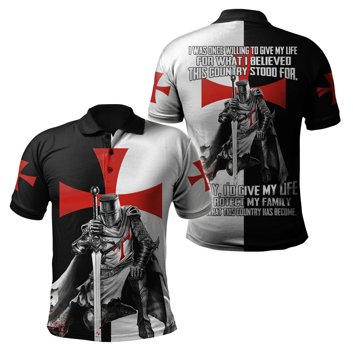 Knight Templar 3D All Over Printed Unisex Hoodie
