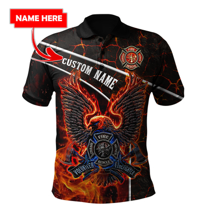 Customize Name Firefighter 3D All Over Printed Unisex Shirts