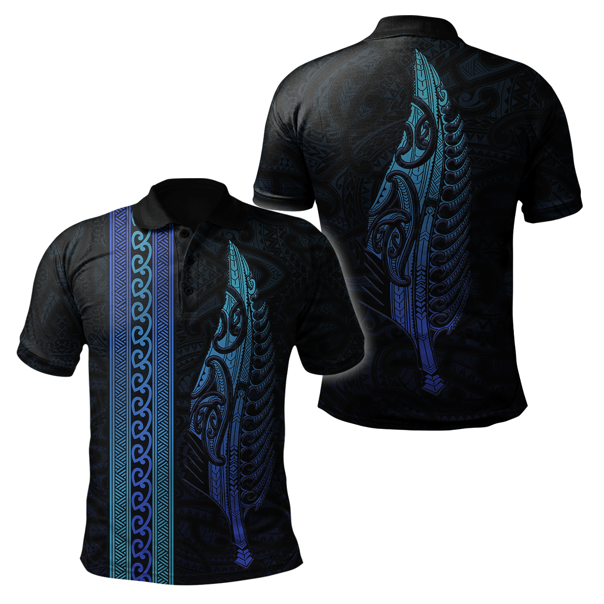 Maori Silver Fern Blue 3D All Over Printed Unisex Shirts
