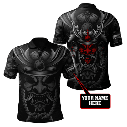 Custom Name Samurai Red Mask 3D All Over Printed Unisex Shirts
