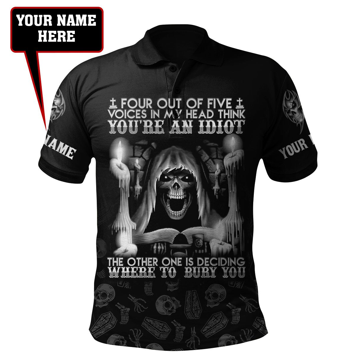Customize Name Tattoo Skull Hoodie For Men And Women AM15042103
