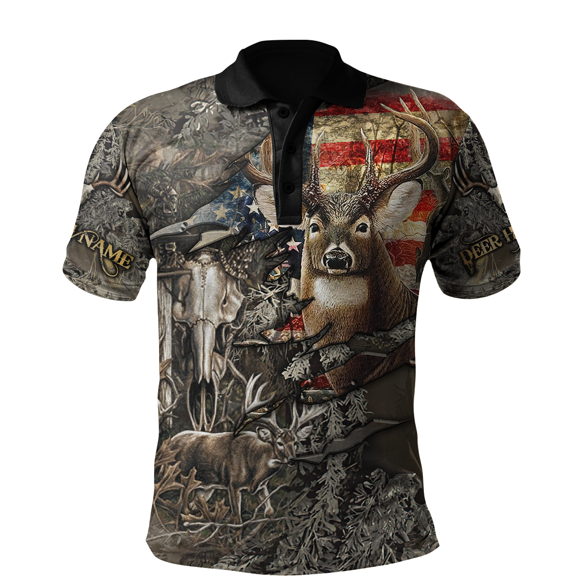 Deer Hunting Personalized Name 3D All Over Printed Shirts