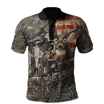 Deer Hunting Personalized Name 3D All Over Printed Shirts