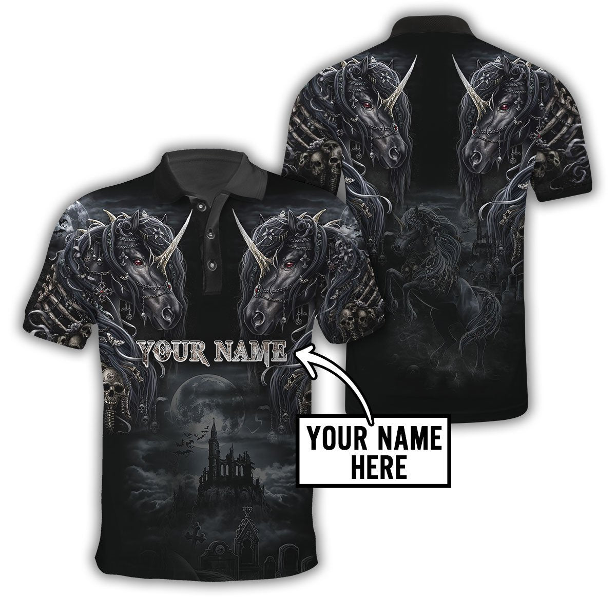 Customize Name Tattoo Skull Horse Hoodie For Men And Women NTN15032106